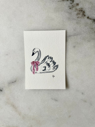 Swan - 005 - Original Painting - 5x7