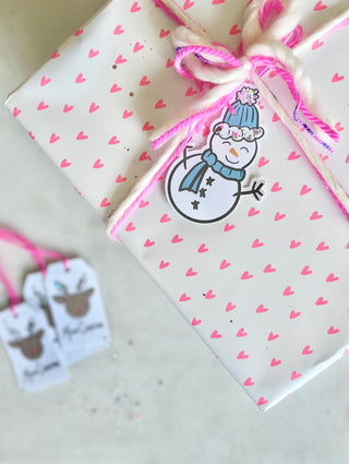 6 pack of Gift Tags - Reindeer & Snowman