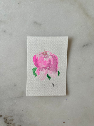 Peony 208 - Original Panting - 4x6