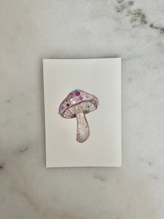 007  - Mushroom Painting  - Original Panting - 5x7