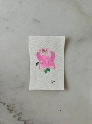 Peony 201 - Original Panting - 4x6