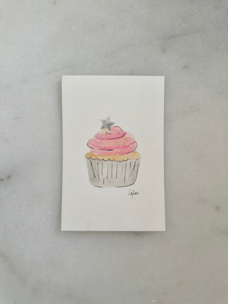 Cupcake 001 - Original Painting - 4x6