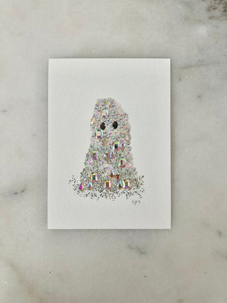 Crystal Ghost 003 - Halloween - Embellished Painting - 5x7