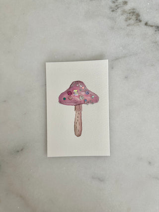 005  - Mushroom Painting  - Original Panting - 4x6