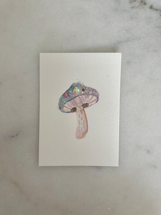 009 - Mushroom Painting  - Original Panting - 5x7