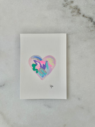 Abstract Heart 203 - Original Painting - 5x7