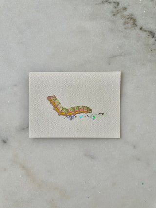 Caterpillar 101 - Original Painting - 7x5