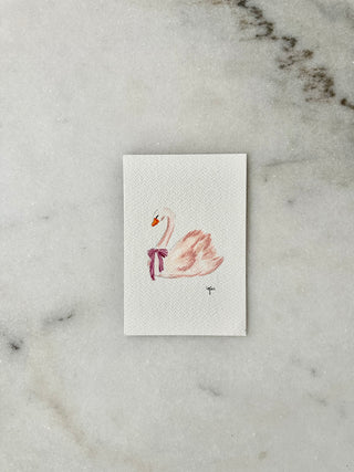 Swan - 010 - Original Painting - 4x6