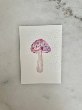 010 - Mushroom Painting  - Original Panting - 5x7