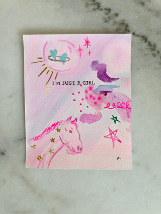 I’m just a girl - Original Painting - 8x10