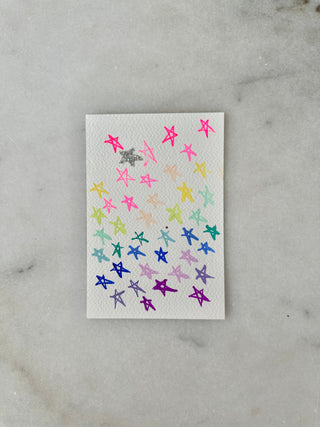 003 - Rainbow Stars  - Original Panting - 4x6