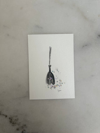 LGD Witch Broom - Original Painting - 4x6 or 5x7