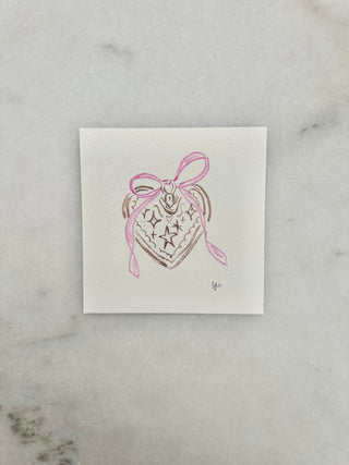 Love locket - Original Painting - 5x5