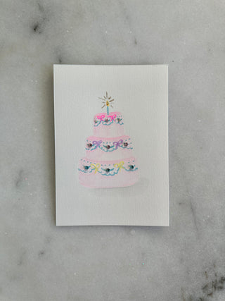 Birthday Cake - 001 - Original Painting - 5x7