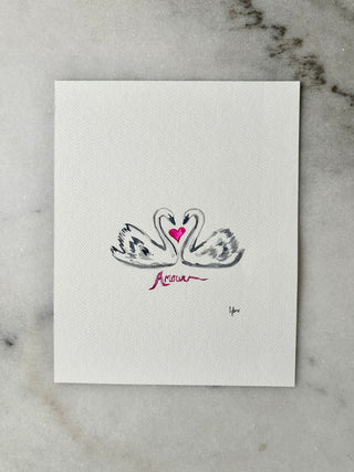 Swan - 004 - Original Painting - 8x10