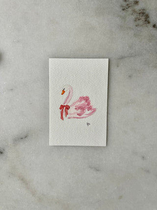 Swan - 011 - Original Painting - 4x6