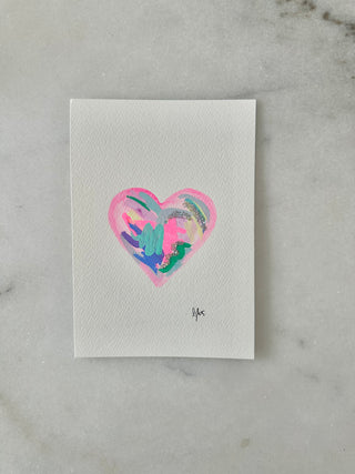 Abstract Heart 200 - Original Painting - 5x7