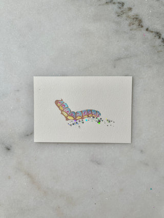 Caterpillar 102 - Original Painting - 7x5