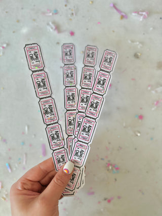 Sparkle Tickets - Pink & White