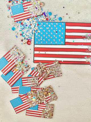 Glitter Dipped American Flag
