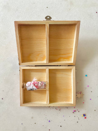 Wooden Confetti Storage Box