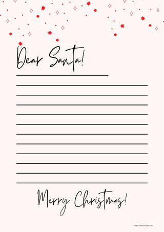Dear, Santa Letter - FREE Digital Download