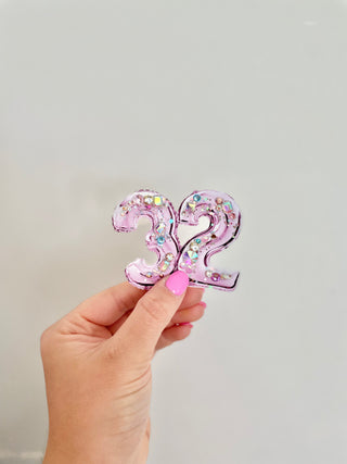 Embellished Balloon Number - Confetti Charm