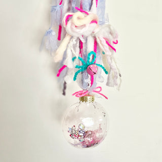 Confetti Ornament Hanger with Large Bow