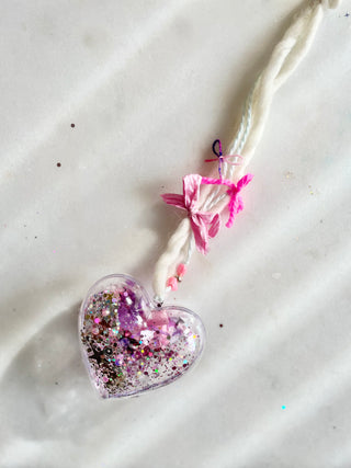 Acrylic Confetti Heart Hanger