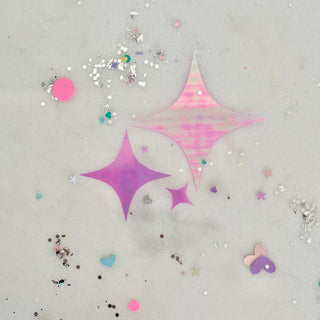 Purple Twinkle Stars - Confetti Charm